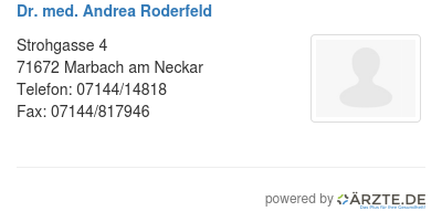 Dr med andrea roderfeld