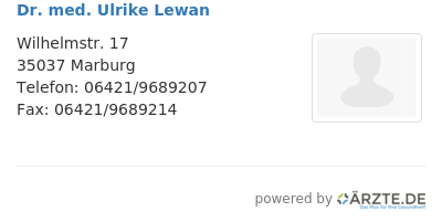 Dr med ulrike lewan