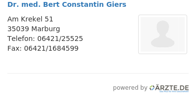Dr med bert constantin giers 663277