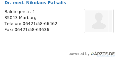 Dr med nikolaos patsalis