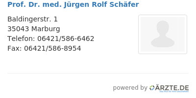 Prof dr med juergen rolf schaefer