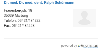 Dr med dr med dent ralph schuermann