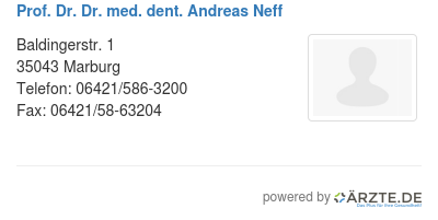 Prof dr dr med dent andreas neff