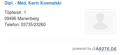 Dipl med karin kosmalski