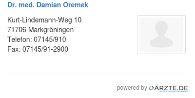 Dr med damian oremek
