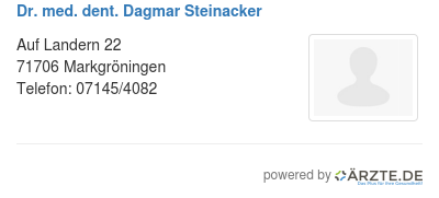 Dr med dent dagmar steinacker