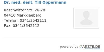 Dr med dent till oppermann 652208