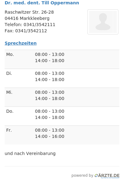 Dr med dent till oppermann