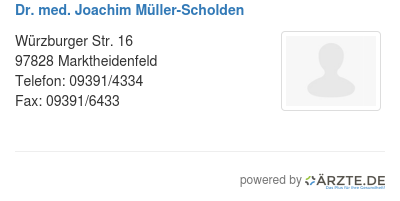 Dr med joachim mueller scholden