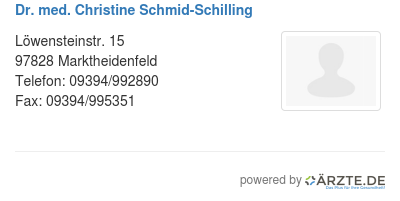 Dr med christine schmid schilling