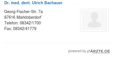 Dr med dent ulrich bachauer