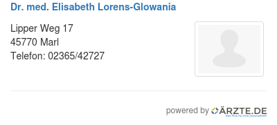Dr med elisabeth lorens glowania