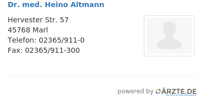Dr med heino altmann