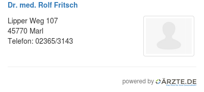 Dr med rolf fritsch