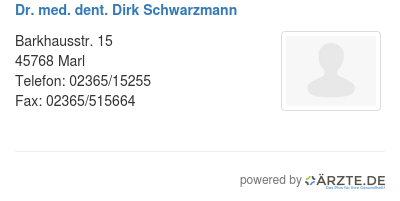Dr med dent dirk schwarzmann