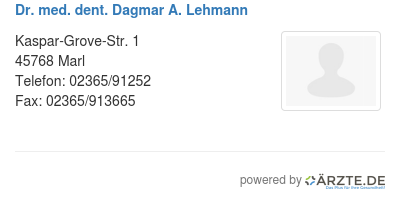 Dr med dent dagmar a lehmann