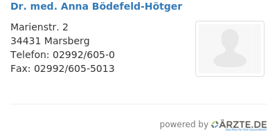 Dr med anna boedefeld hoetger