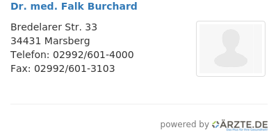 Dr med falk burchard