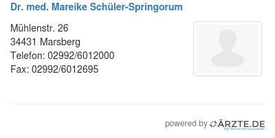 Dr med mareike schueler springorum