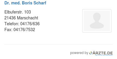 Dr med boris scharf