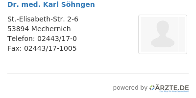Dr med karl soehngen
