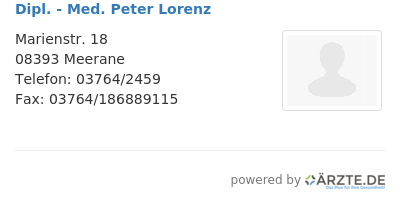 Dipl med peter lorenz