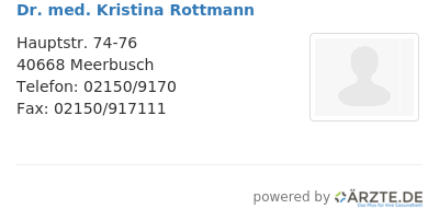 Dr med kristina rottmann