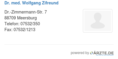 Dr med wolfgang zifreund
