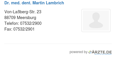 Dr med dent martin lambrich