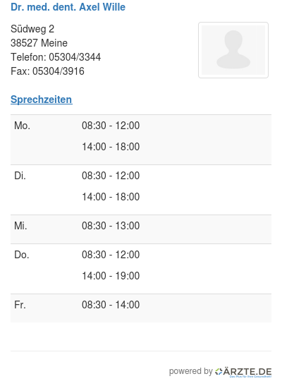 Dr med dent axel wille 253245