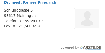Dr med reiner friedrich 253404