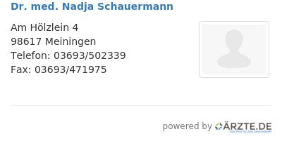 Dr med nadja schauermann