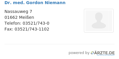 Dr med gordon niemann