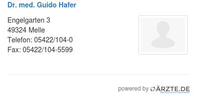 Dr med guido hafer