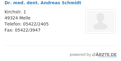 Dr med dent andreas schmidt 652485