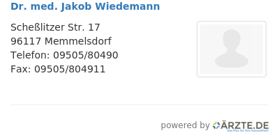 Dr med jakob wiedemann