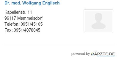 Dr med wolfgang englisch