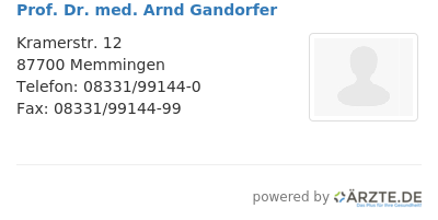 Prof dr med arnd gandorfer