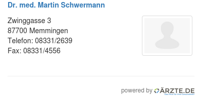 Dr med martin schwermann