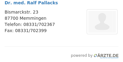 Dr med ralf pallacks