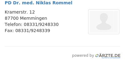 Pd dr med niklas rommel