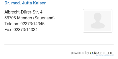 Dr med jutta kaiser