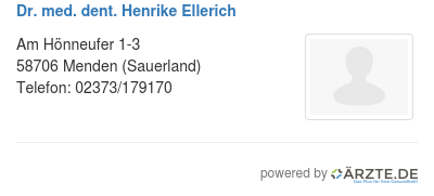 Dr med dent henrike ellerich 425325