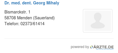 Dr med dent georg mihaly