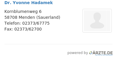 Dr yvonne hadamek