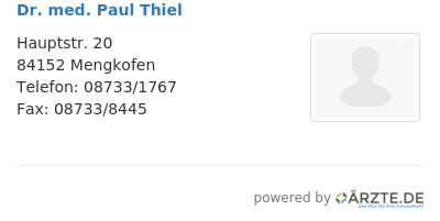 Dr med paul thiel