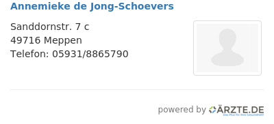 Annemieke de jong schoevers