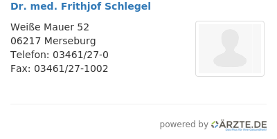 Dr med frithjof schlegel