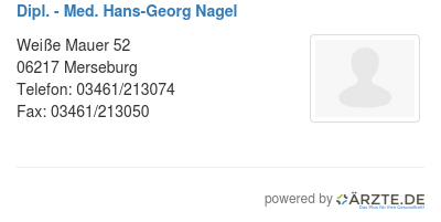 Dipl med hans georg nagel