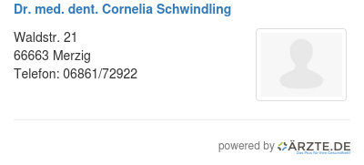 Dr med dent cornelia schwindling
